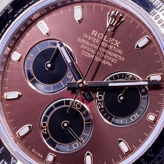 Rolex Cosmograph Daytona 116505 CHOCOLATE Brown Stick Dial 18K Rose Gold 40mm