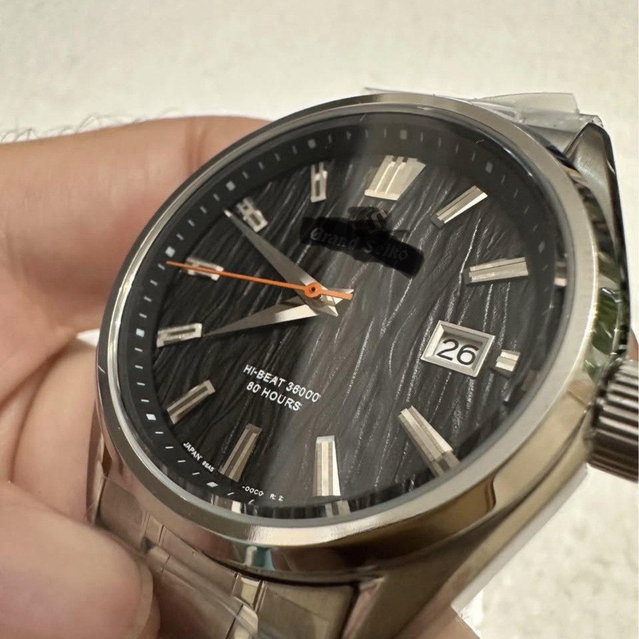 Custom 40mm Black Textured Dial Mod Watch W NH35a Movement GS