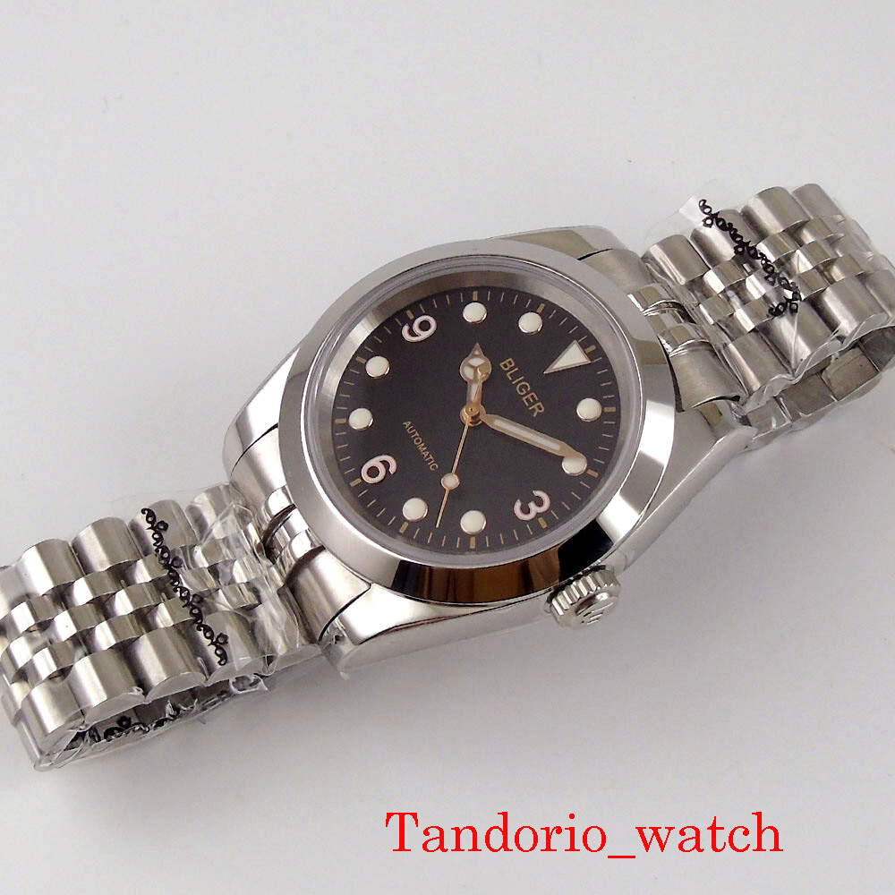 Bliger NH35A PT5000 Automatic Men Watch Sapphire Glass Rose Gold Marks Date
