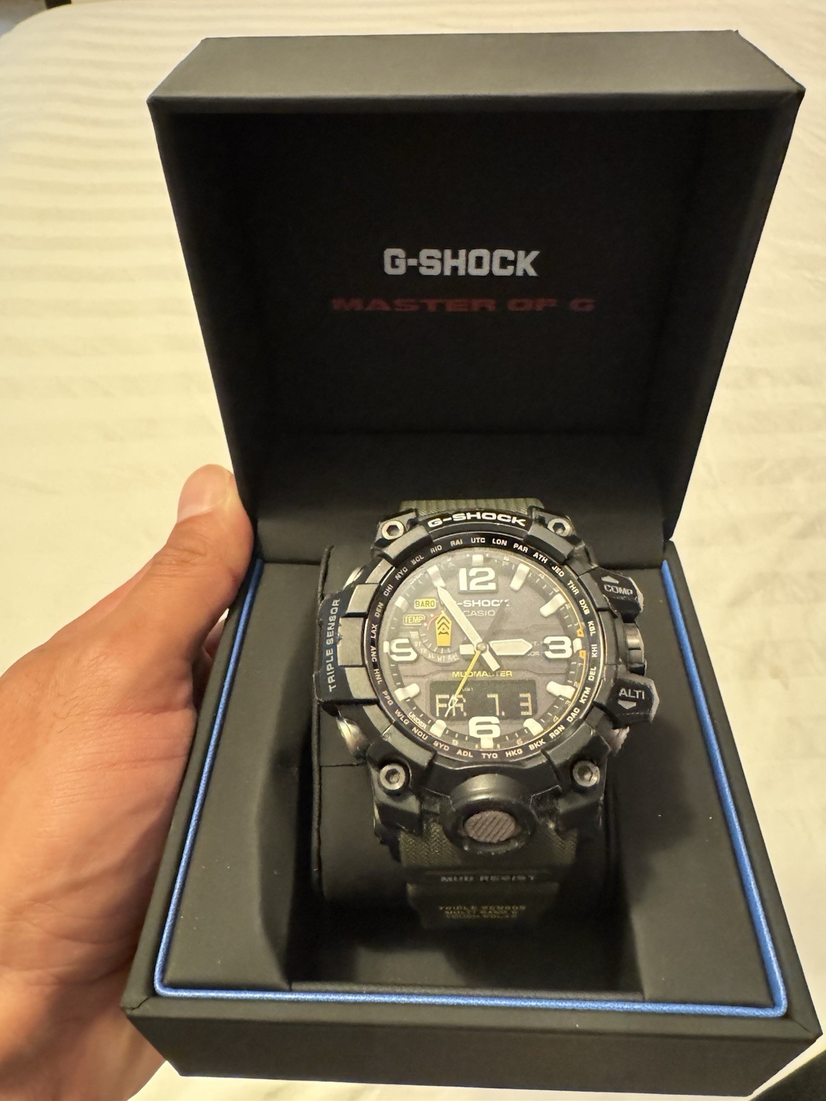 Casio G-SHOCK Mudmaster Men’s Analog/Digital 200m Alarm Compass Thermo w/ Box