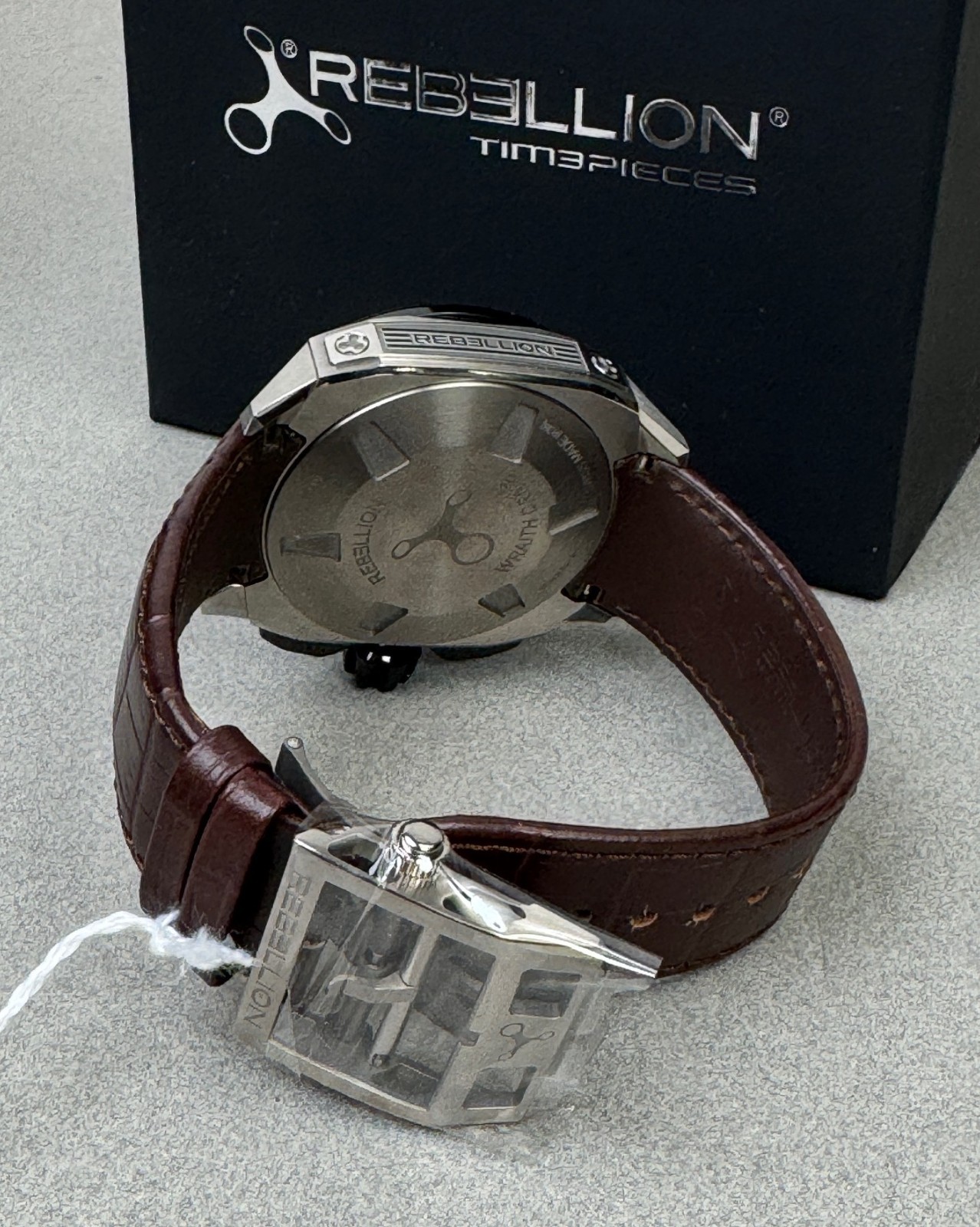 Rebellion Men’s ‘Wraith’ Leather Strap Watch RB.WR.CH.TB.GTWC
