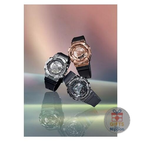 G-SHOCK Casio GM-S110PG-1AJF Women’s Mid-Size Metal Covered Quartz Watch Black