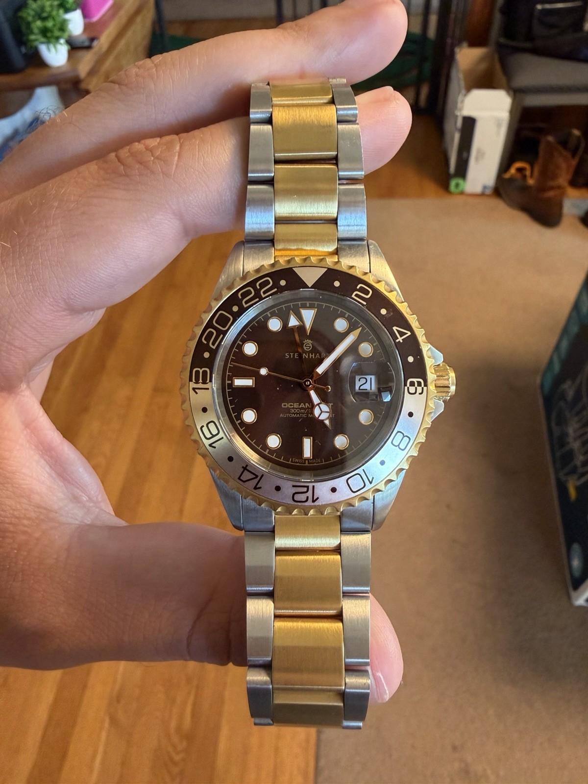 Steinhart Ocean One GMT Automatic 300m Two-Tone Steel Brown Dial 42mm