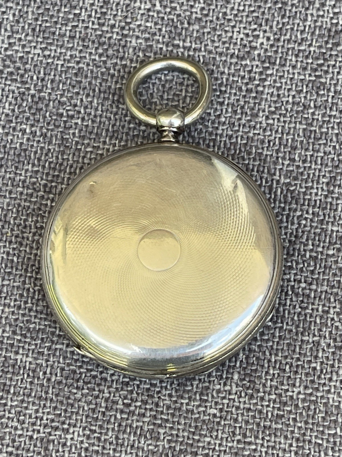 Antique Silver Key Wind Swiss Pocket Watch Cylinder 44mm Runs