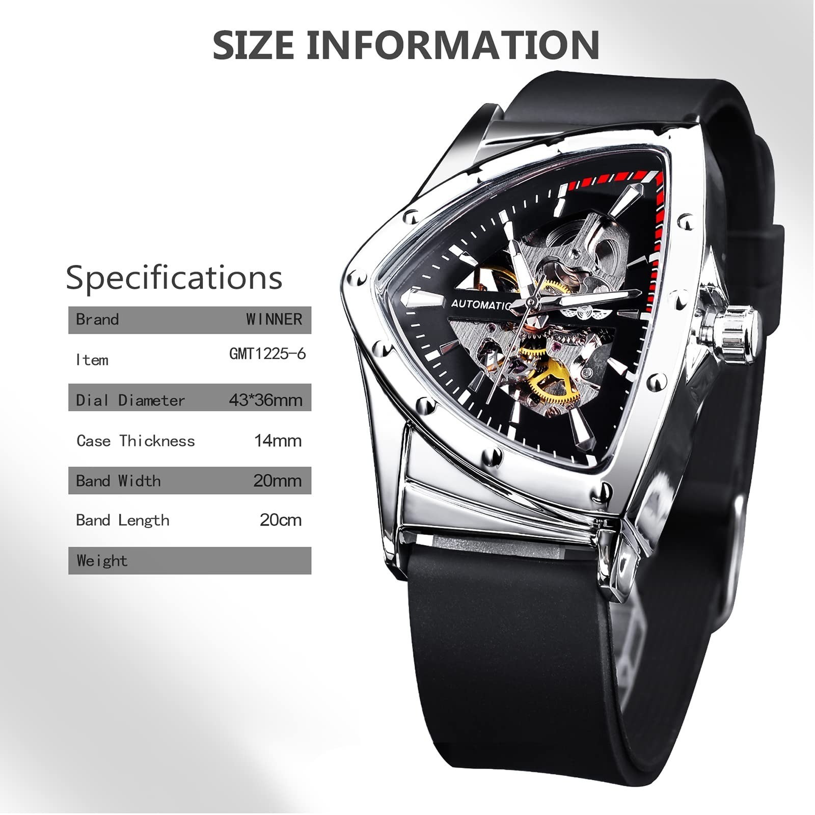 FORSINING Automatic Mechanical Skeleton Watch for Men – Luminous Dial