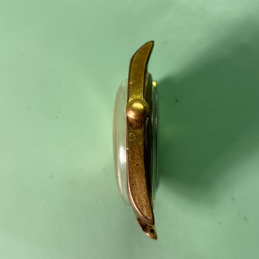 Vintage Buren Day-Date 17J 34mm Gold Tone 70s Watch WORKS