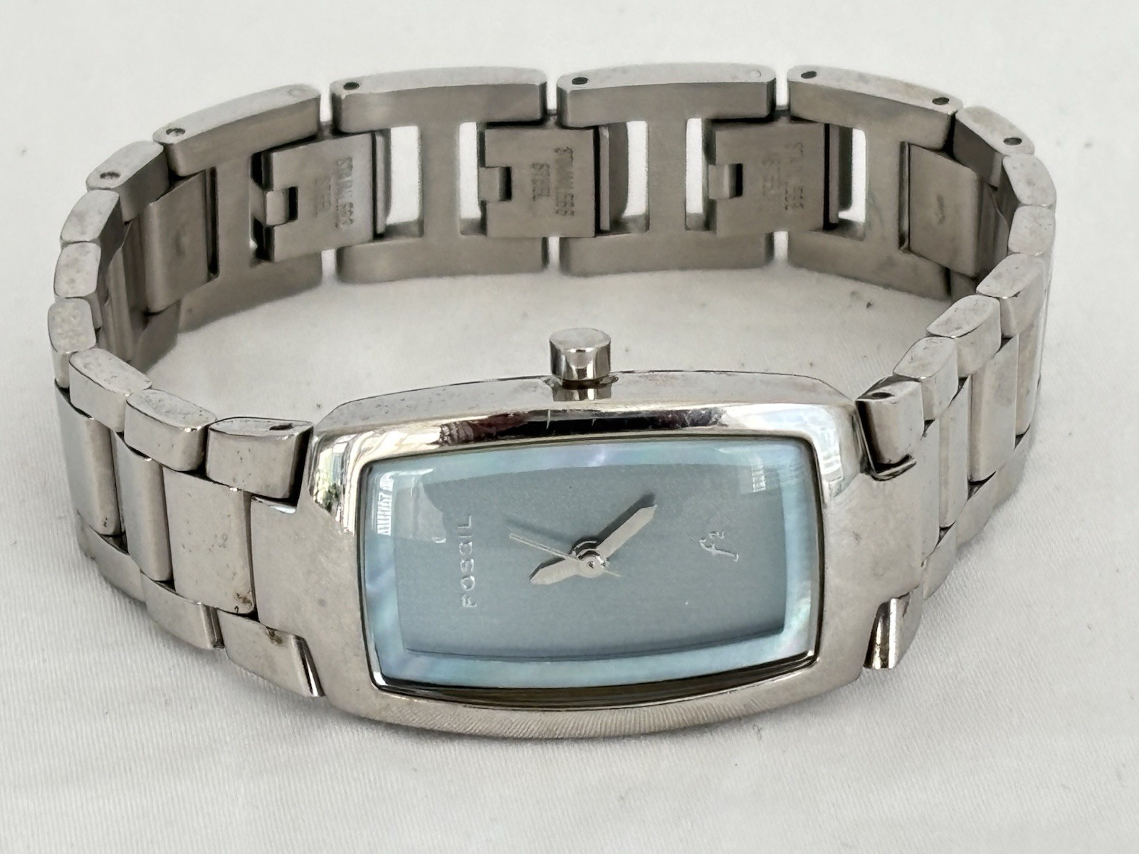 Fossil ES9727 Women’s Watch Stainless Steel Silver Blue/Purple Dial D730