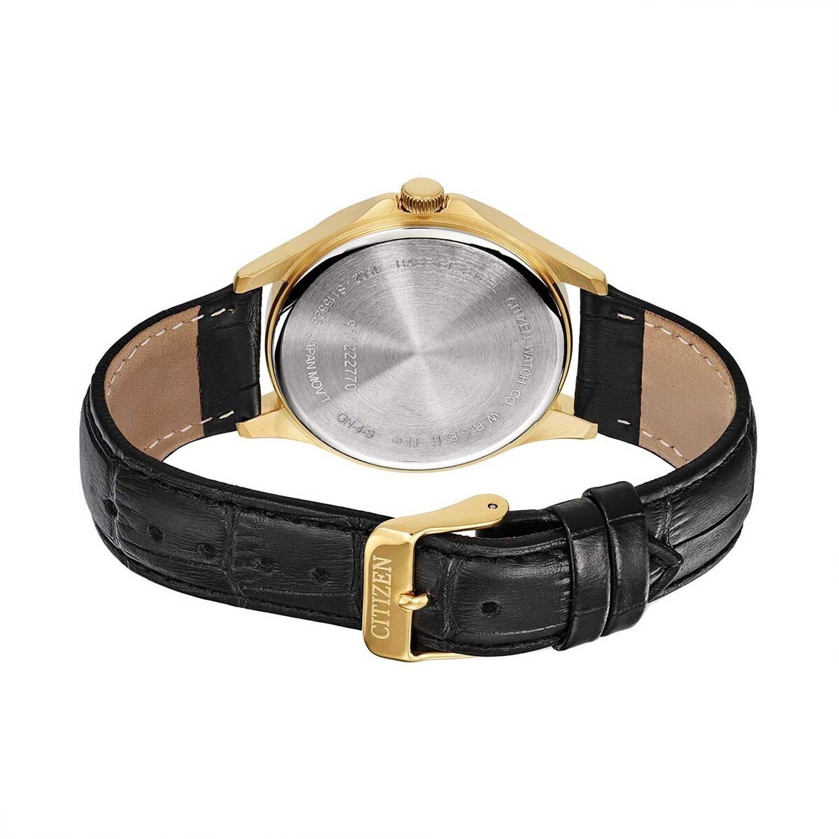 Citizen Men’s Day and Date Quartz Black Leather Watch – BF2003-25A NEW