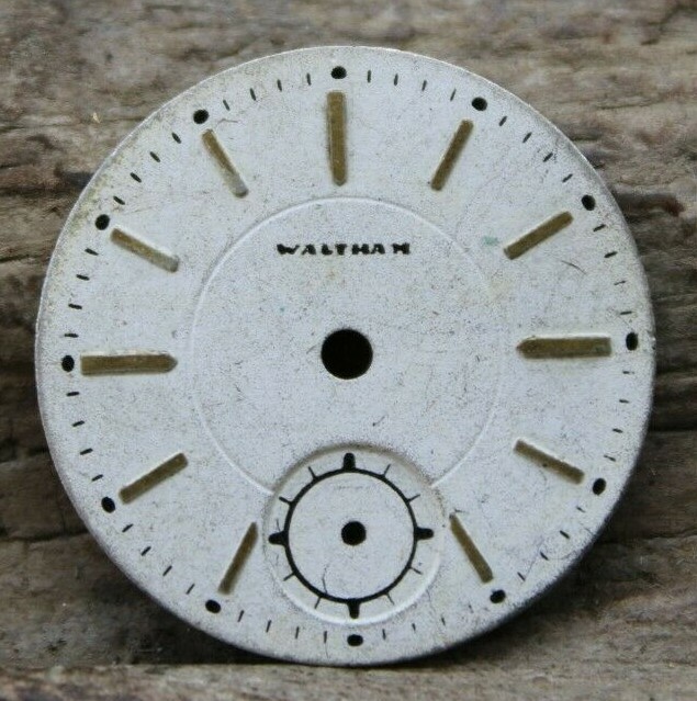 WALTHAM METAL ART DECO WRIST WATCH FACE DIAL 23.9mm (J2H)