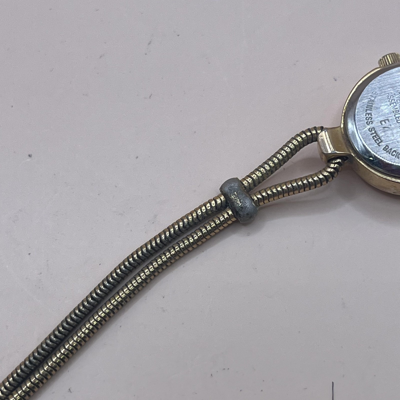 Timex Essentials Womens Watch Quartz Gold Silver Tone Bracelet CR1216 Cell Small