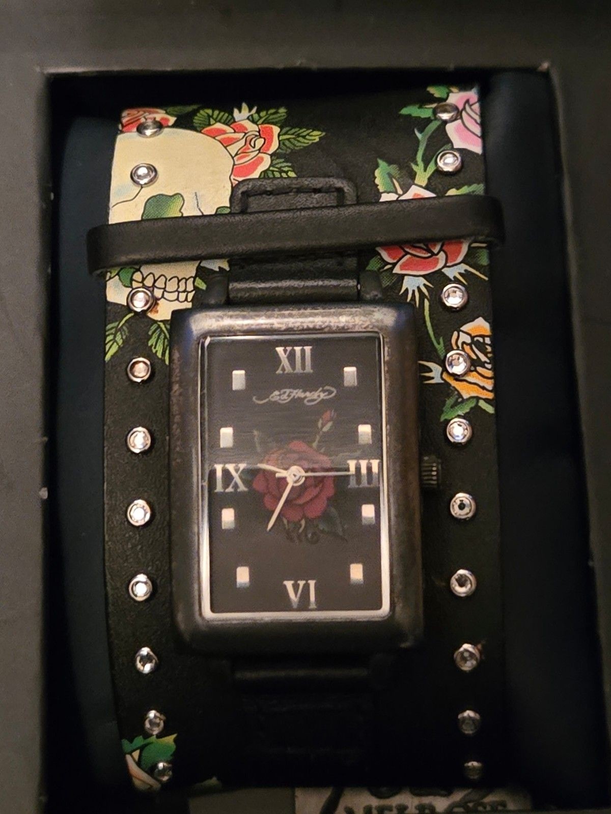 Ed Hardy Skull Leather Band Collection Watch (SG-29)
