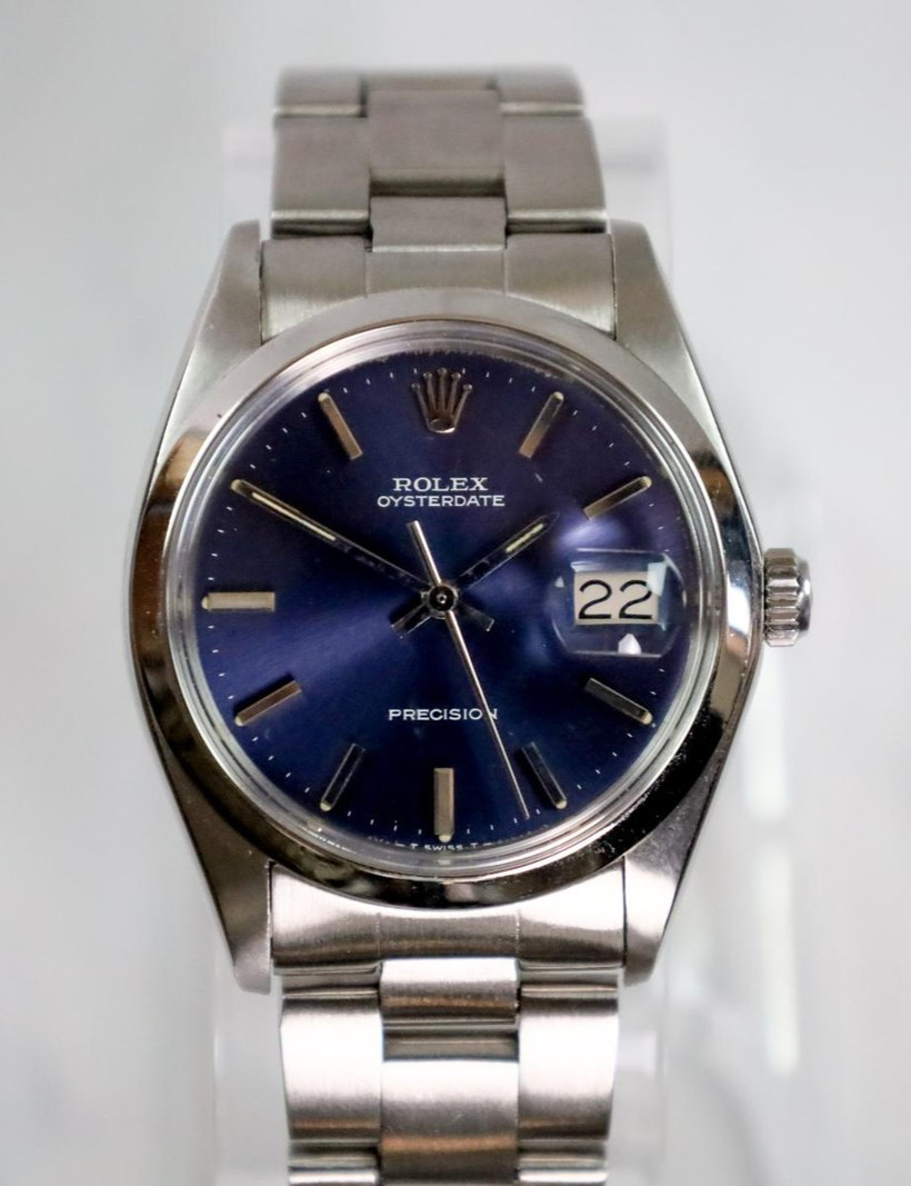 Rolex Oysterdate Precision Oyster Date 6694 1975 Blue Dial Mint Condition