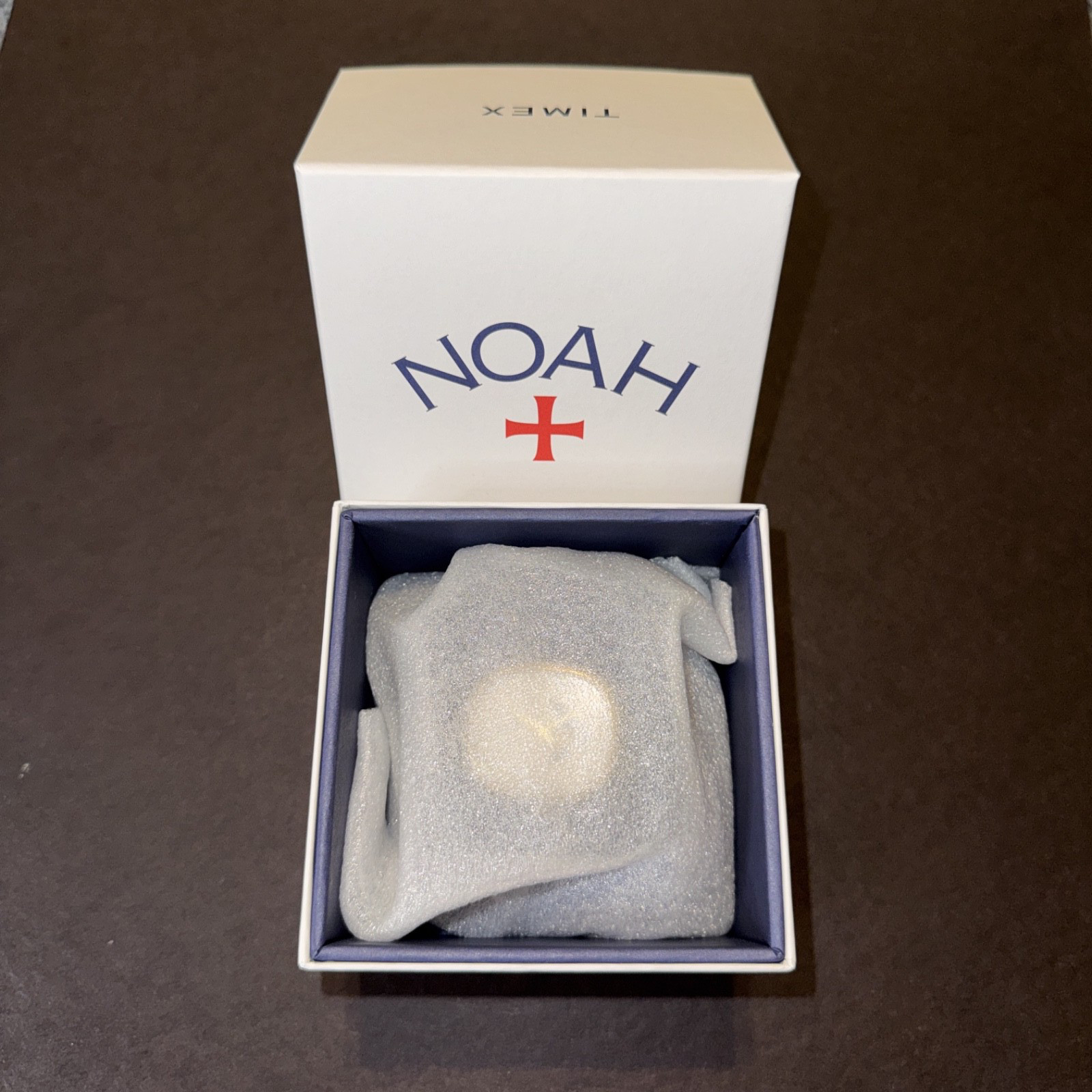 Noah x Timex Oval Moonphase Black / Gold Watch | Black Leather Strap