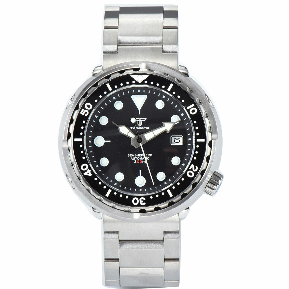 30ATM Tandorio 46.5mm Japan NH35A Lume Sapphire Glass Men Mechanical Watch Date