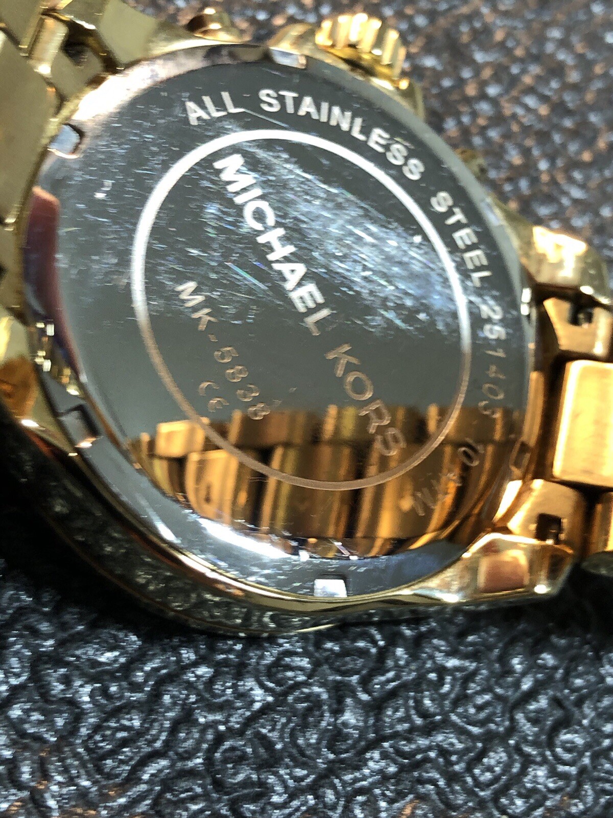 Michael Kors Wren Chronograph Watch Silver Dial Gold Tone Ladies MK5838 New Bat