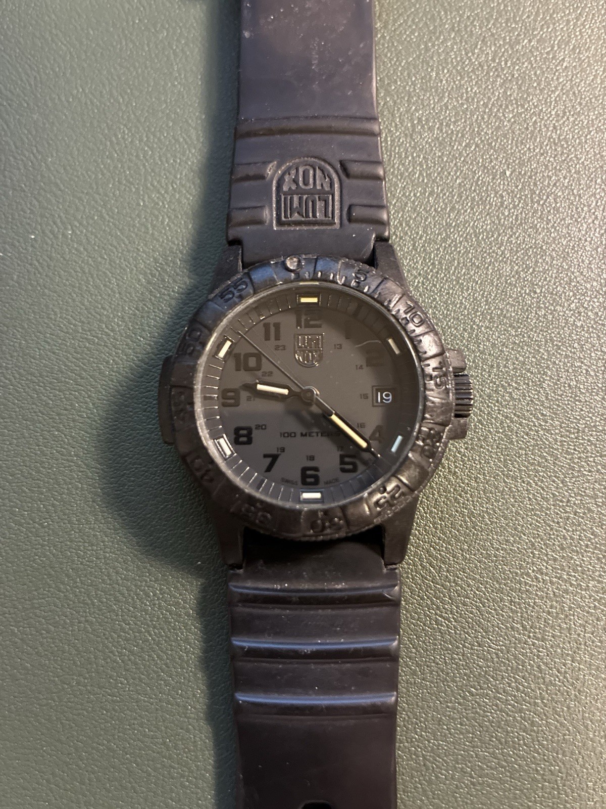 Luminox XS.0301.BO.L Men’s Leatherback SEA Turtle Blackout Watch, Black