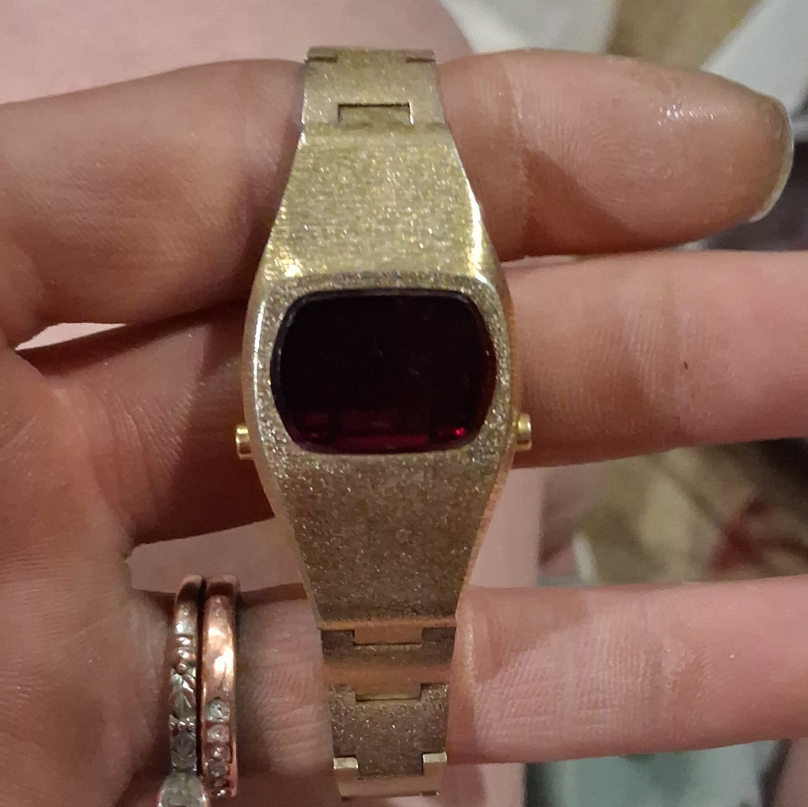 Sears Roebuck Led Gold Tone Women’s Watch (NEEDS BATTERY)