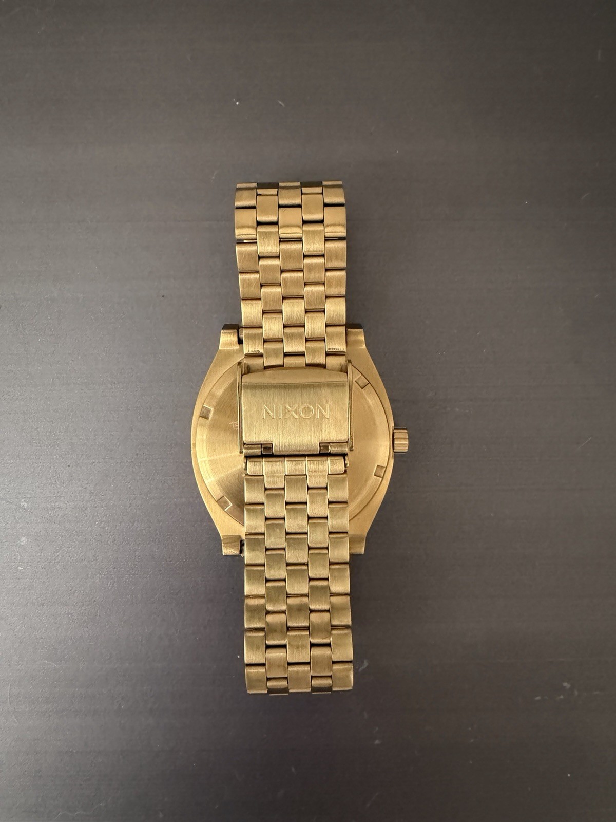 Used NIXON A0451931-00 Minimal Time Teller All Gold Watch