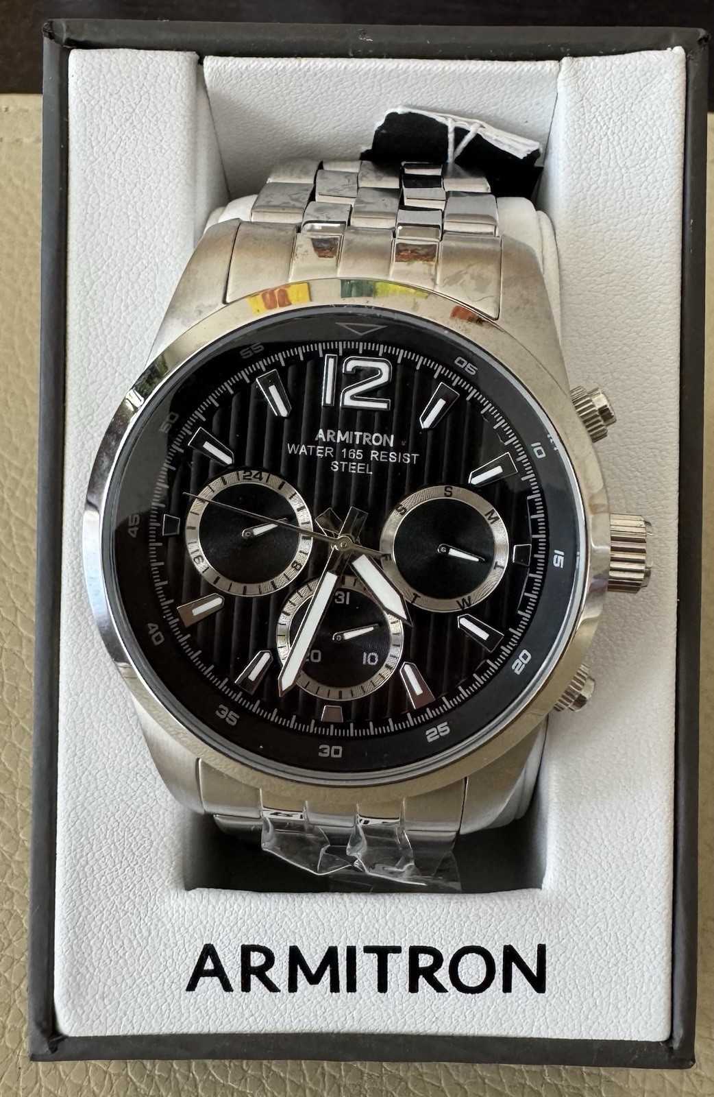 Armitron Chronograph 20/4991BKSV Quartz 165ft 44.5mm Men’s Watch