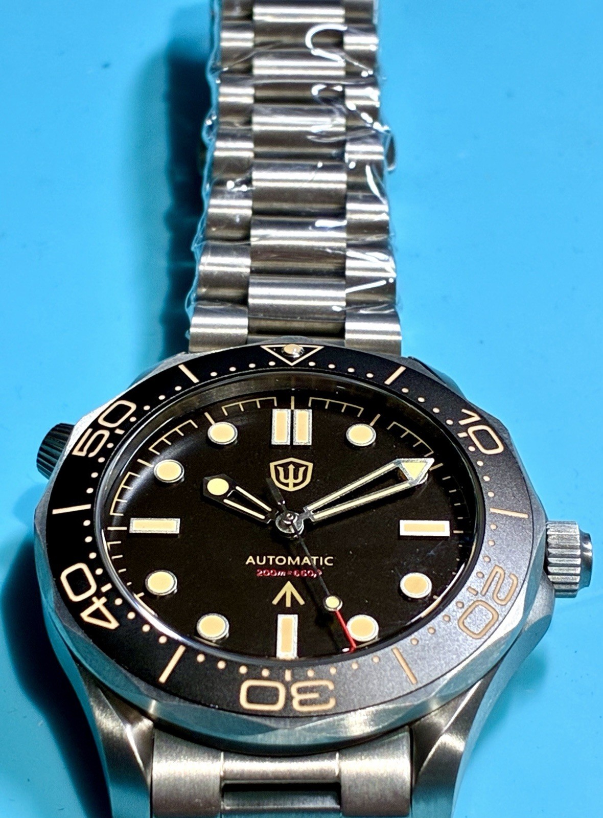 WATCHDIVES TITANIUM 007 JAMES BOND 42MM DIVER NO TIME TO DIE PT5000 SAPPHIRE!