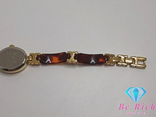 [A1R] H2O White Brown Havana Gold SS Plastic Quartz Ladies Watch [m3v]
