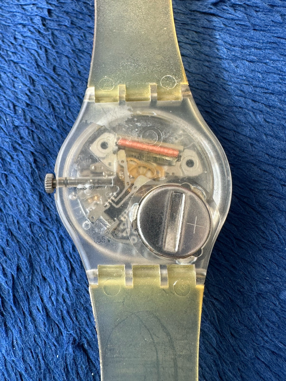 Swatch Watch Men’s Clear Jelly 1996 Watch, 8.5in Long