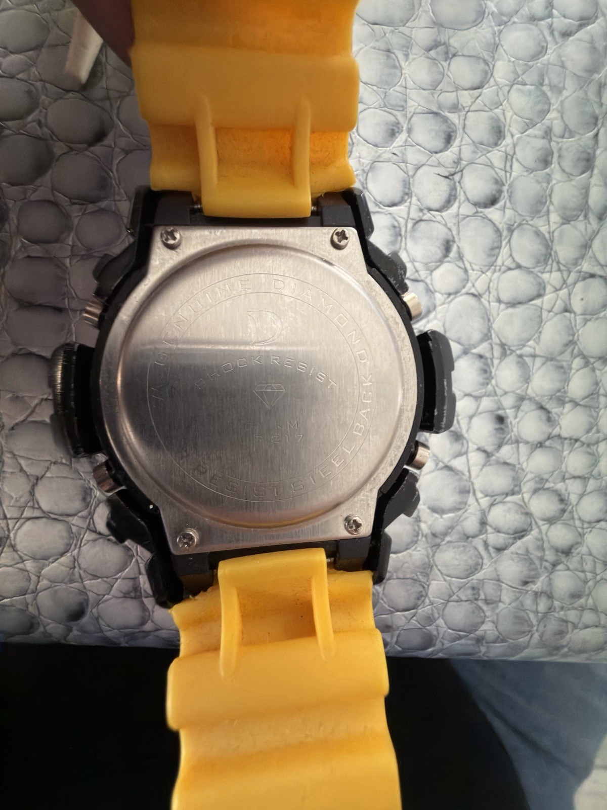King Master Digital Orange Diamond Shock Watch