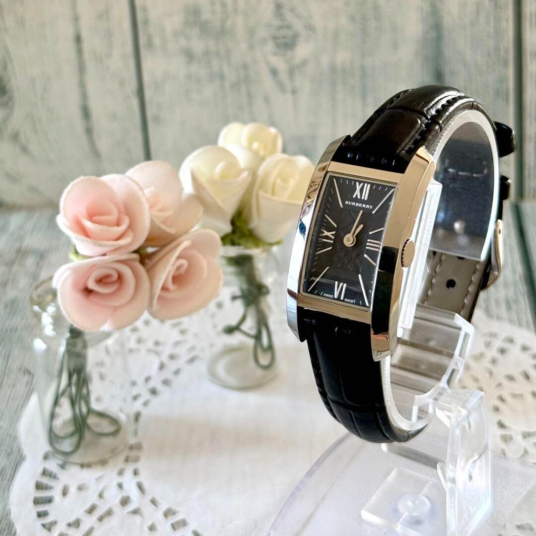 BURBERRY Rectangular Watch BU1080 Used From Japan Check description