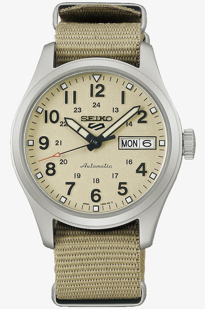 Seiko 5 ‘Desert Kit’ Midfield Sports Style Nylon Strap Men’s Watch SRPJ83K1