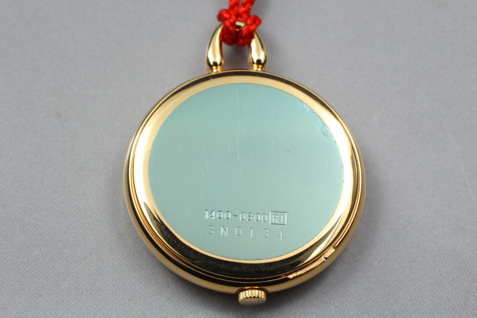 Vtg 1983 N MINT Seiko 1400-0800 Quartz Gold Roman Womens Pocket Watch From JAPAN