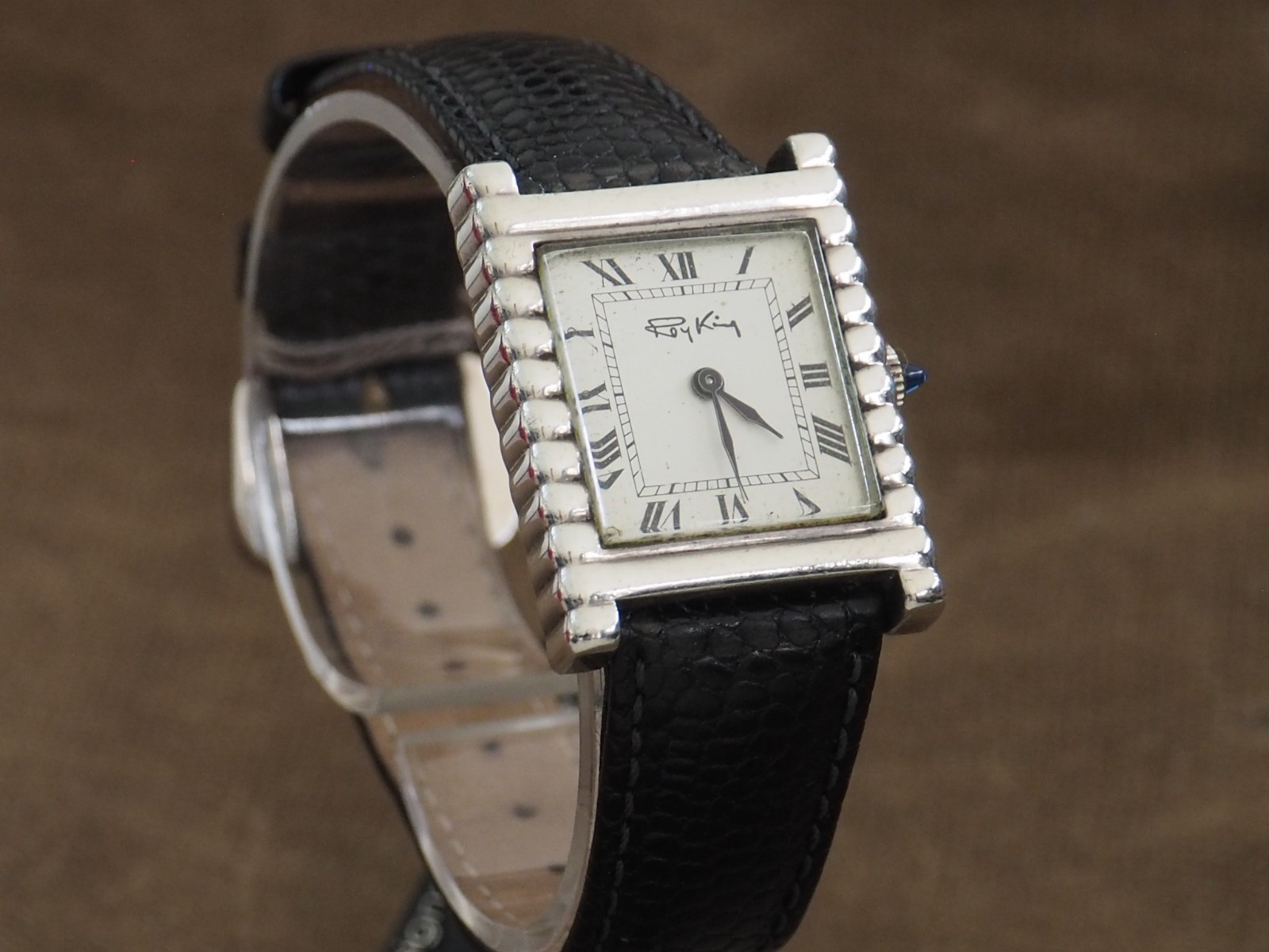 Roy King Tank Manual Watch With Box, Outer, Buckle And Hangtag, All Original