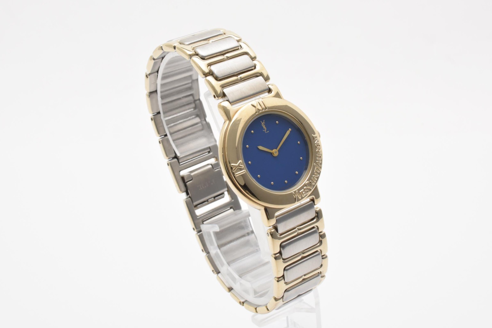 [Near MINT] Vintage YSL Saint Laurent 4620-E60957Y Blue Quartz Women’s Watch