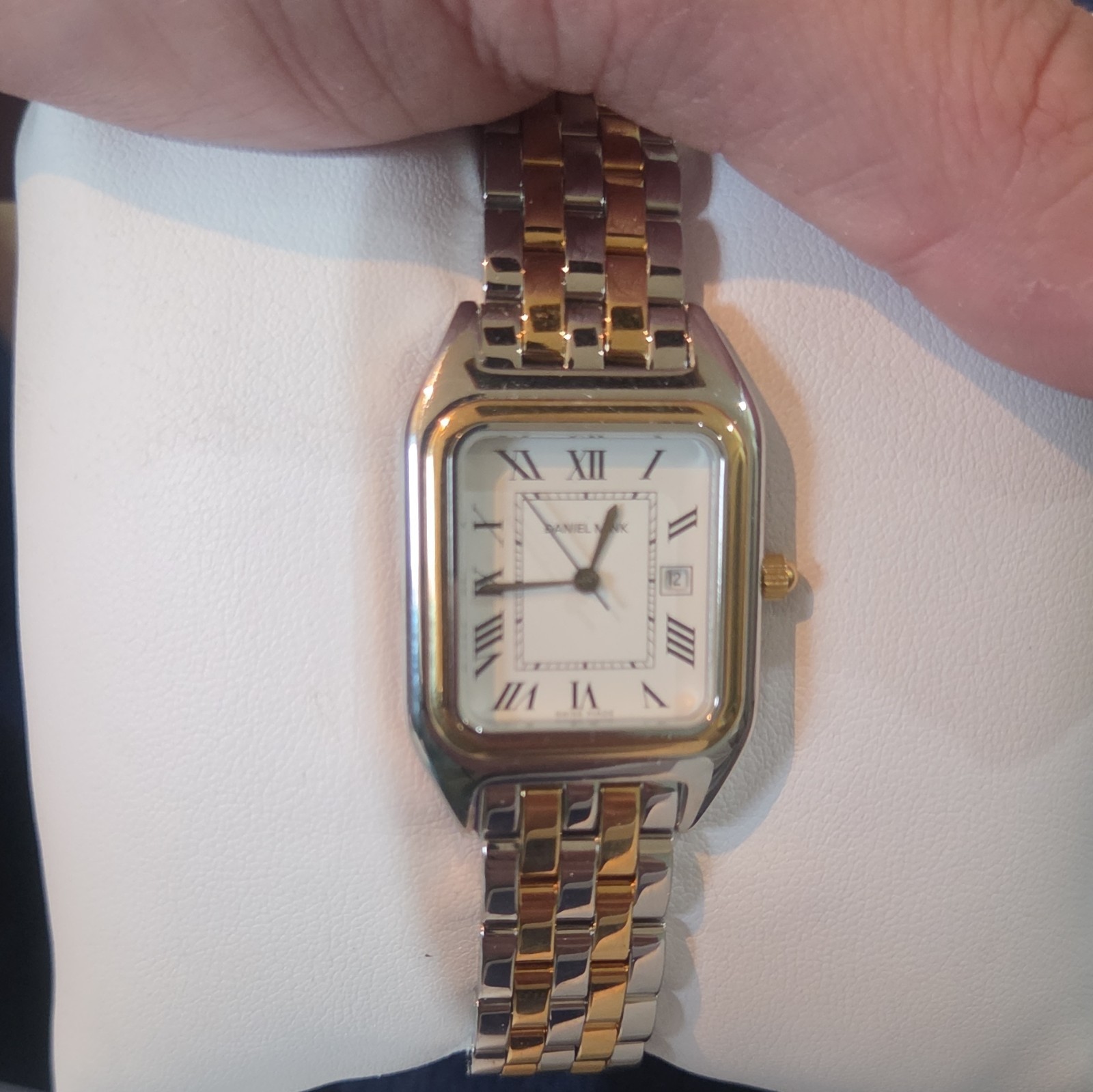 Daniel Mink 1788 BIC Women’s Two-Tone Square Quartz Watch 23mm Box Nos *595msrp