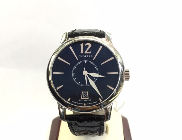 CHOPARD 18K WHITE GOLD AUTOMATIC MANS WATCH NEW W/TAGS