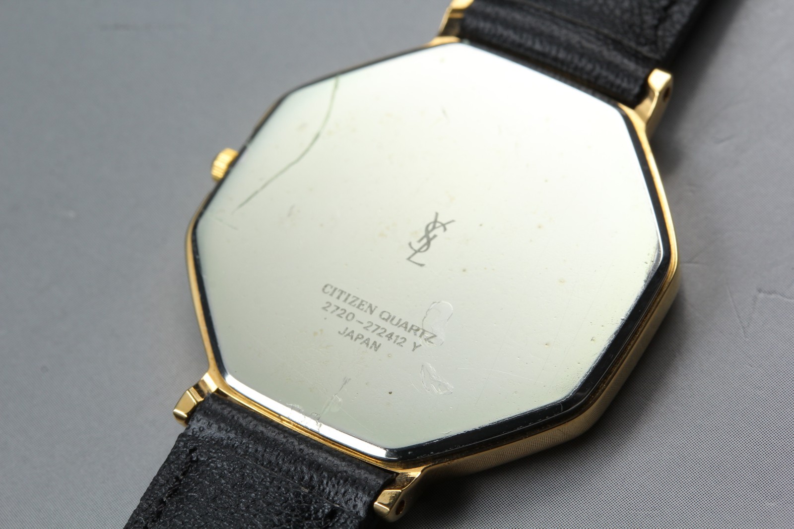 [N MINT BOX] Yves Saint Laurent 2720-272412 Y Octagon Quartz Ladies Watch JAPAN