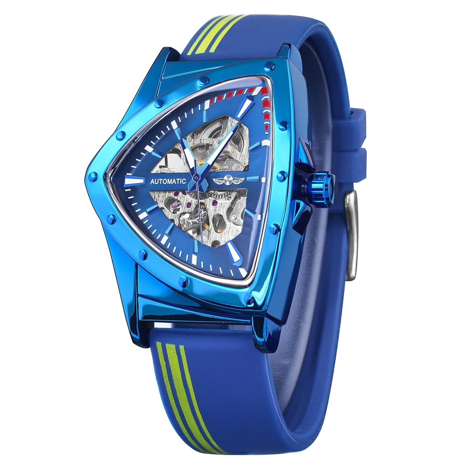 FORSINING Automatic Mechanical Skeleton Watch for Men – Luminous Dial