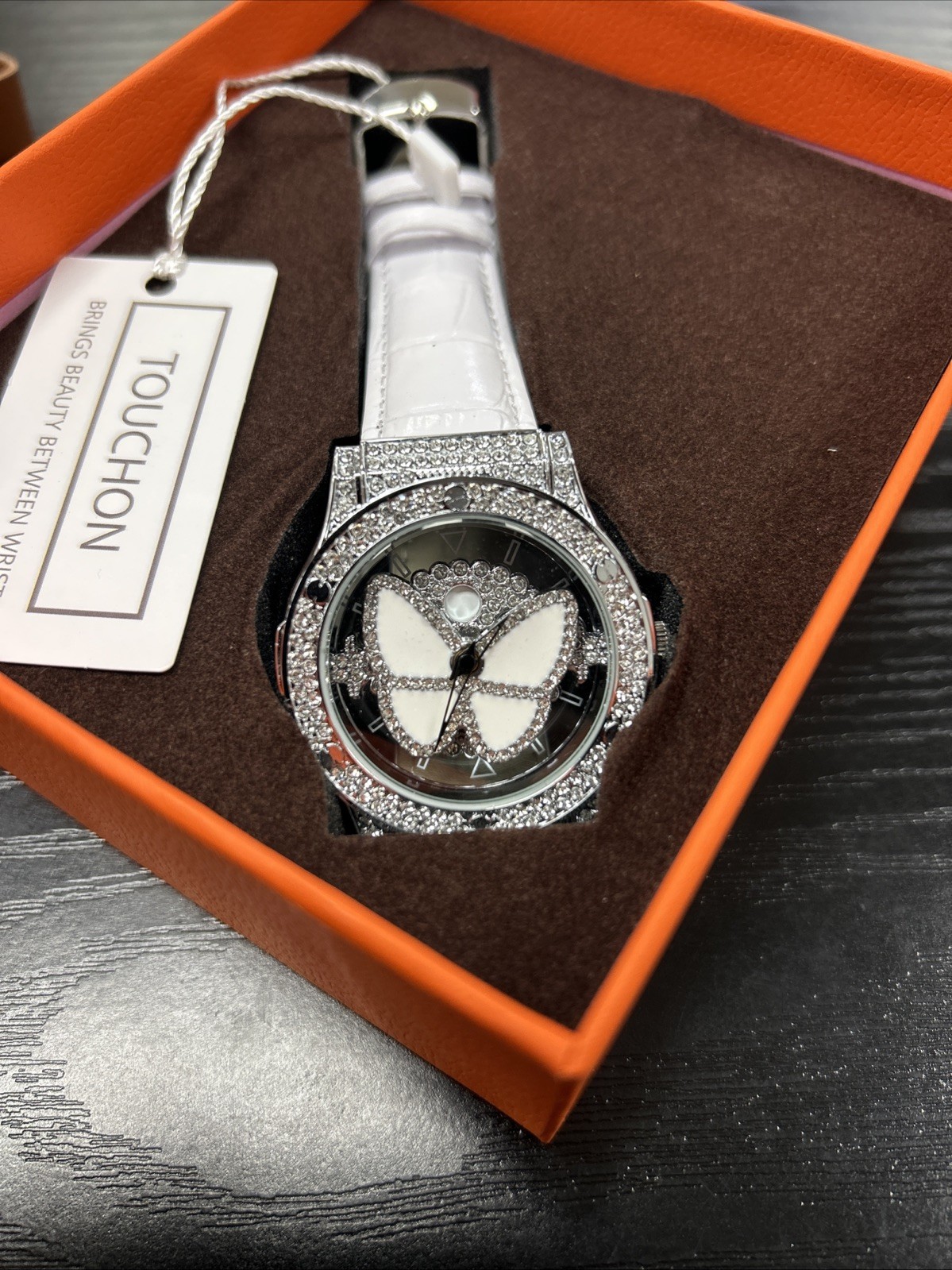 Touchon Wrist Watch For Women, Spinning Butterfly Part,