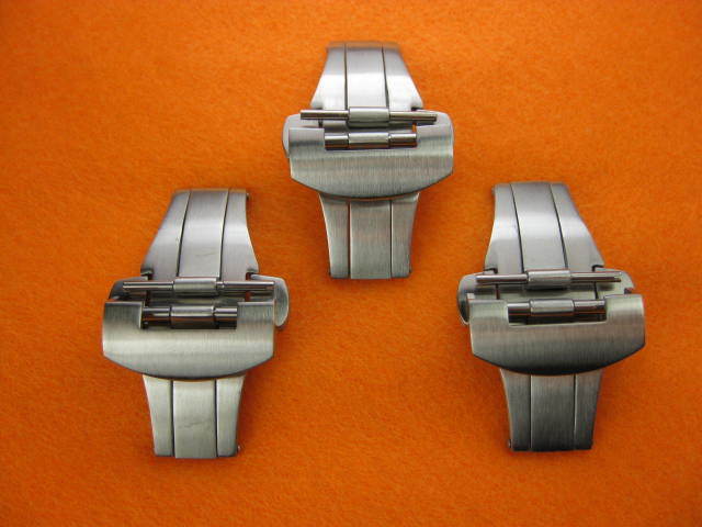 22mm DEPLOYMENT Clasp Double Folding Buckle for PANERAI 24mm Strap 3PC 22 Brush