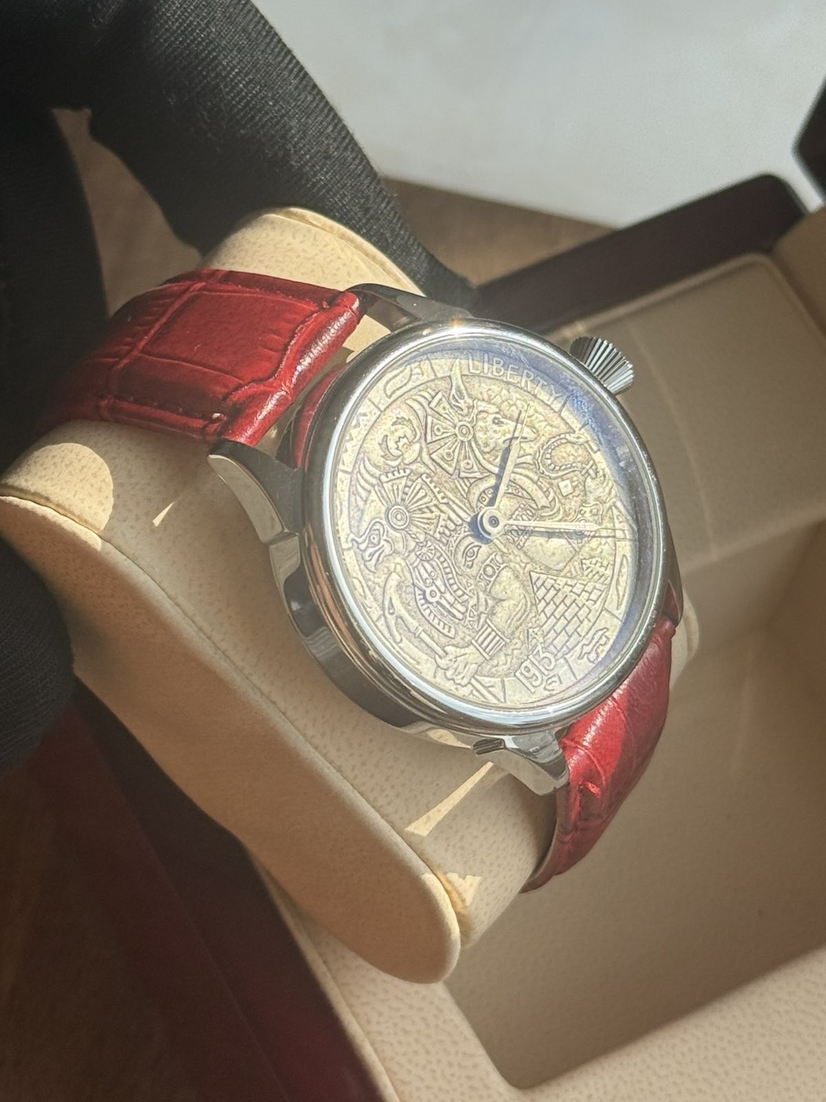 Vintage Watch Molniya Mechanical Aztec Maya Wrist Men Pharaonic Mesoamerican Rar