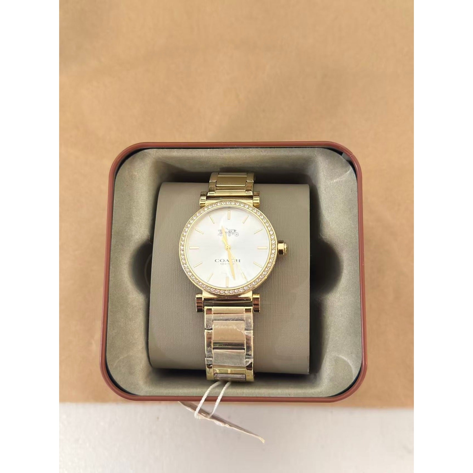 Coach 14503578 Ladies Madison Gold Band White Dial Perry Watch
