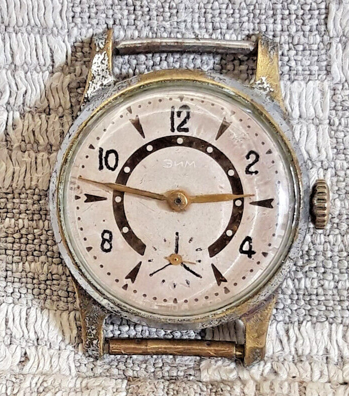 Wrist watch ZIM-POBEDA 40-50s Vintage Russian SOVIET USSR men’s MECHANICAL