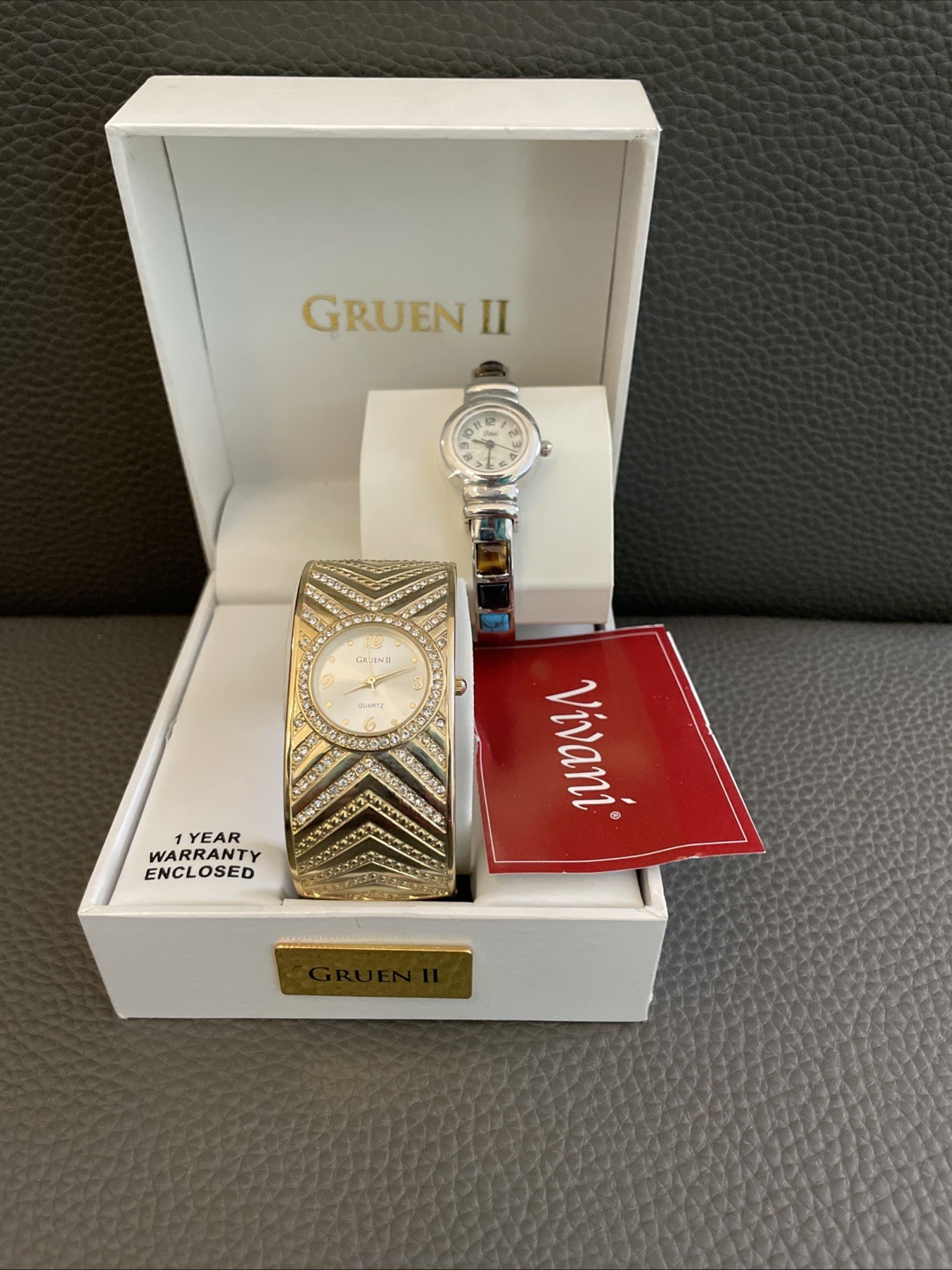 Pair Of Watch Nontested Never Used One Gruen II and Vivani