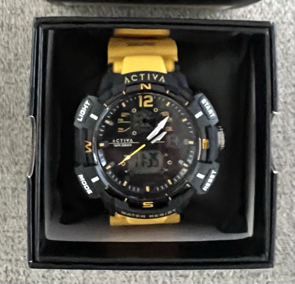 ACW8045-004 – Activa X Invicta Yellow Band Digital Men’s Watch – 53mm New In Box