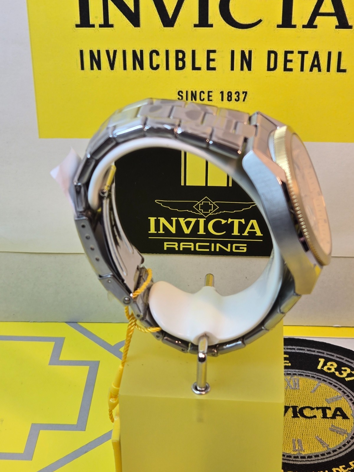 Invicta Speedway Sprintus Men’s Watch 45mm Steel w/ Gold Bezel & Date NEW