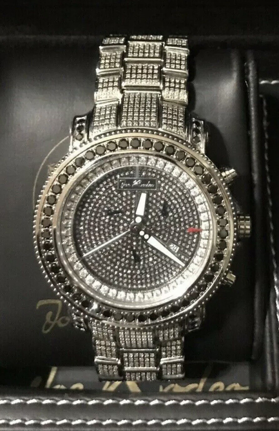 new Authentic Mens Joe Rodeo Junior jju43 chronograph 13.25 Ct.apx.Diamond Watch