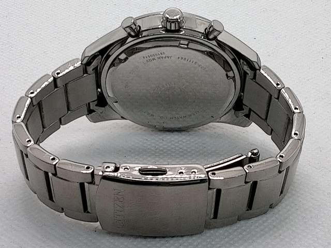 CITIZEN AT2390-58L Quartz Chronograph Black Dial Steel Watch