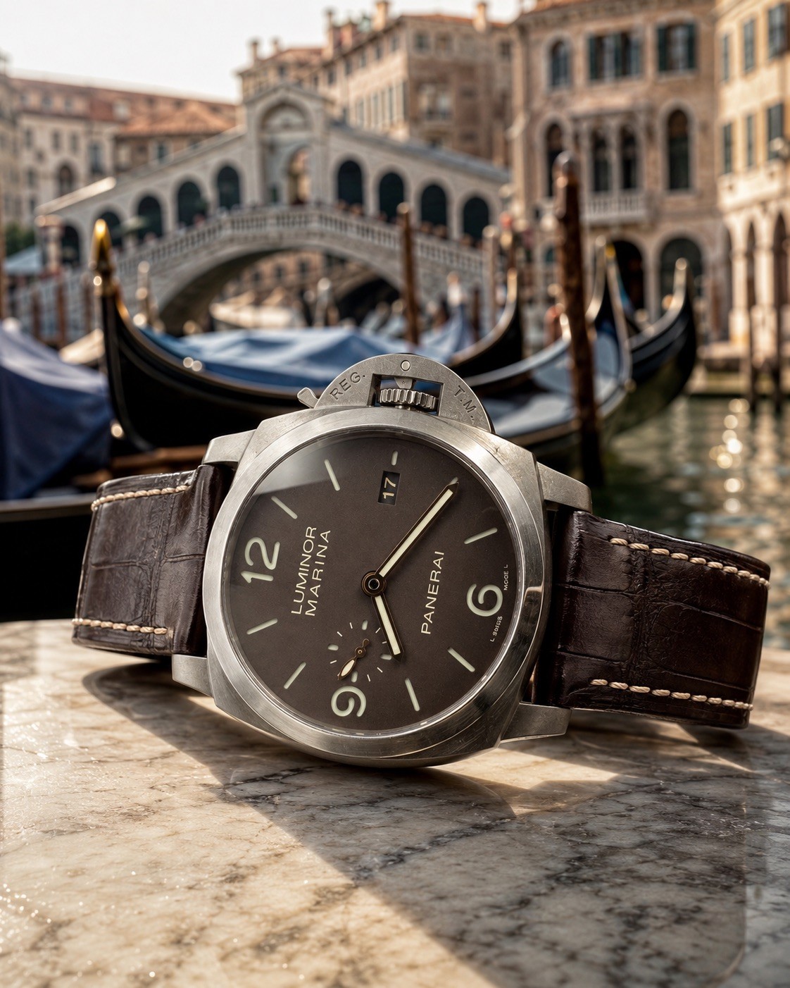 Panerai Luminor PAM351 3 Days Tobacco Chocolate Dial Titanium PAM00351