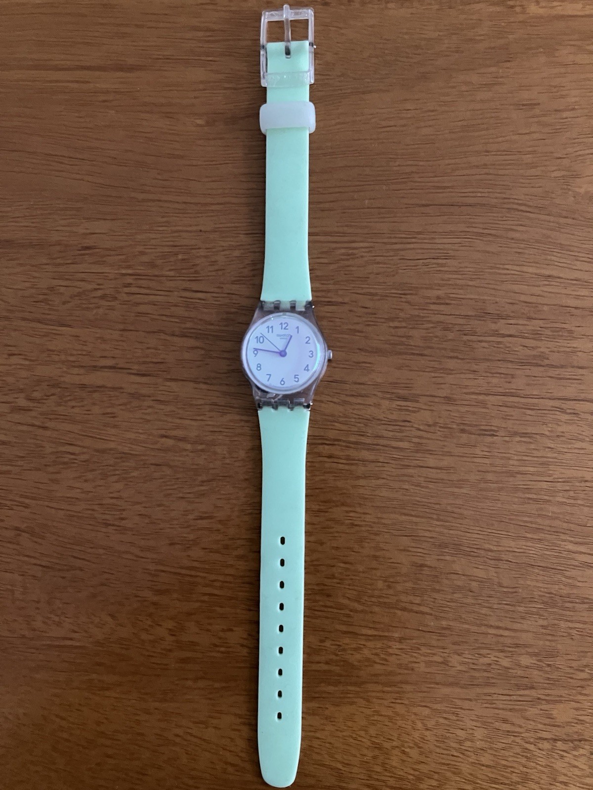 Swatch Ladies Watch Mint Green, Iridescent Face