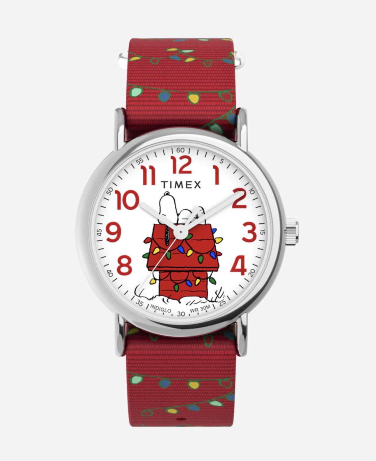 New! Genuine TIMEX PEANUTS X Weekender “Holiday Time” 38mm Watch Great!