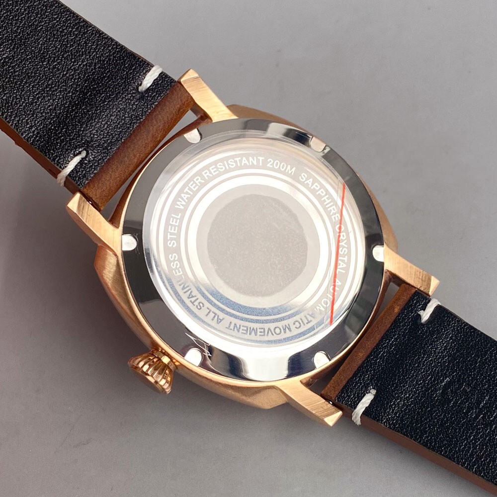 NH35 California Dial Watches Solid CnSu8 Bronze Sapphire Glass PT5000 Men Watche